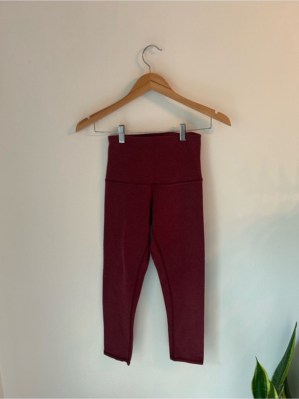 lululemon athletica High-Waist Cropped Burgundy Leggings